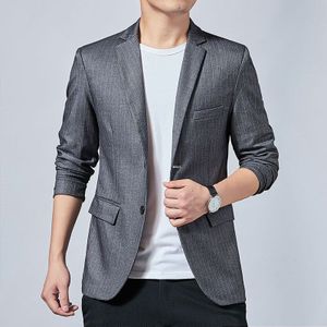 2022 Mannen Casual Boutique Business Gestreepte Slanke Banket Formele Pak Blazers Jas Jurk Jas