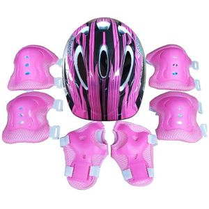 Roller Skating Protector Set Boys & Girls Kids Skate Cycling Bike Safety Helmet Knee Elbow Pad Set For 5-15 Years Old Kid