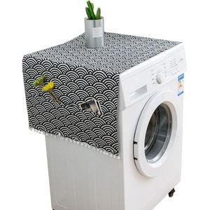 Geometrische Koelkast Doek Enkele Deur Koelkast Stofkap Pastorale Dubbele Open Handdoek Wasmachine Deksel Handdoek