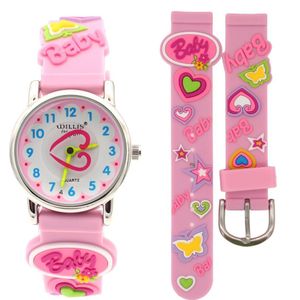 Meisjes Waterdichte 3D Vlinder Horloge Cartoon Horloge Kinderen Horloges Rubber Quartz Horloge Kinderen Uur Reloj Montre Relog