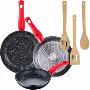 Set Van Pannen (20/24/28 Cm) met Non-stick San Ignacio Energie In Smeedijzeren Aluminium Geschikt Voor Zwarte Kleur Inductie