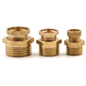 1 Pcs 1/2 Inch 3/8 Inch 1/4 Inch Air Compressor Draad Water Aftapkraan Messing Tone