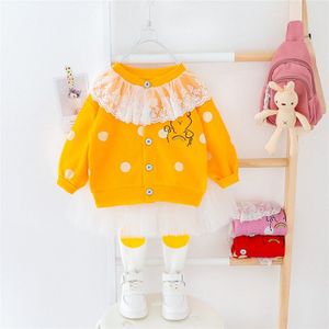 Hylkidhuose Baby Meisjes Kleding Sets Lente Peuter Baby Kleding Kant Cartoon Beer Jassen Tutu Broek Kinderkleding