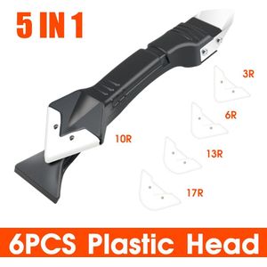 3 In1 Siliconen Remover Schraper Kalefateren Finisher Kit Nozzle Schraper Set Multifunctionele Grout Remover Spatel Caulking Tool Kit