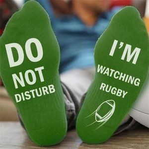 Niet Storen Ik Ben Kijken Rugby"" Lounge Trainer Sokken Unisex Warmer Sport Sokken Rugby Sokken Sokken Sokken Neutrale sokken