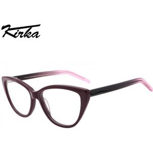 Kirka Lenzen Bijziendheid Bril Acetaat Cat Eye Bril 4 Kleuren Leesbril Brillen Frame Bril