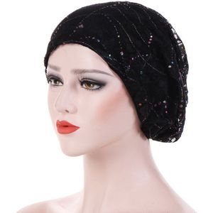 Vrouwen Mode Kant Sjaal Caps Moslim Cap Tulband Chemo Beanie Hoed Vrouwen Haar Accessoires
