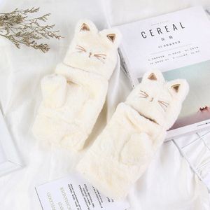 Soft kitty cartoon mooie handschoenen winter warm flip mitten