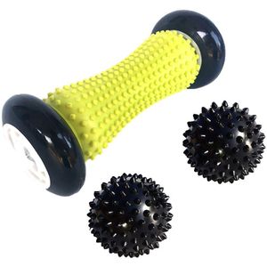 3Pcs Spiky Voet Roller Massage Bal Body Relax Pijnbestrijding Terug Been Massager Set
