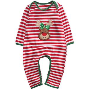 Kerst Baby Meisjes Jongens Kleding Pasgeboren Baby baby Gestreepte Romper Kids Kerst Kostuum Kleding 0-24M