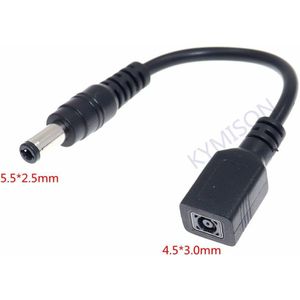 Dc 4.5*3.0Mm Female Naar 5.5*2.5Mm Male Dc Power Jack Plug Adapter Connector Cable Cord voor Asus Lenovo Laptop