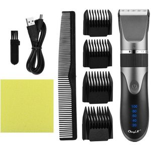 Professionele Haar Trimmer Digitale Usb Oplaadbare Tondeuse Voor Mannen Kapsel Keramische Blade Scheermes Haar Snijder Kapper Machine