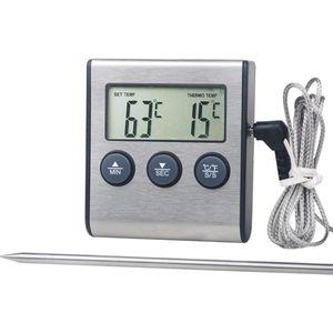 Digitale Oven Voedsel Thermometer Rvs Bbq Vlees Hangable Temperatuur Gauge Probe Keuken Koken Accessoires