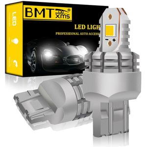 Bmtxms 2x Canbus Led Auto Lights Drl Dagrijverlichting Reverse BA15S BAY15D T20 7440 7443 T15 W16W 1156 1157 P21W witte Lampen