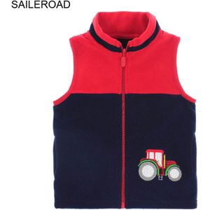 SAILEROAD Tractoren Borduren Jongens Vest Herfst Vest voor een jongen Naar School Cartoon Rocket Baby Boy Vest Jas Voorjaar Vest meisjes