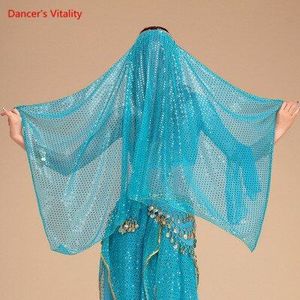 6 Kleuren Sari Dancewear India Buikdansen Kleding Hoofd Wrap Sjaal Hoofddeksel Bollywood Dance Kostuum Hoofd Veils