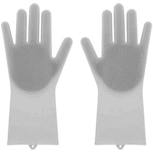 GASON Magic Silicone Handschoenen Schrobben Handschoenen Voor Gerechten Afwassen Met Scrubbers Schotel Voor Keuken Wasstraat En Pet Care 1PC
