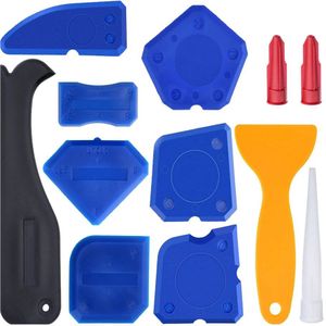 Siliconenkit, Siliconen Removertool, 12Pcs Caulking Tool Kit Nozzle Schraper