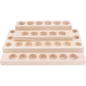 Natuurlijke Hout Etherische Olie Display Stands Holder Rack Organizer Voor 9/18/30 Slots 5-15Ml Flessen parfum Opbergvak