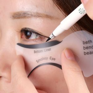 10Pcs Eyeliner Stencil Vissenstaart Dubbele Vleugel Eyeliner Modellen Molding Sjabloon Tools Wenkbrauwen Stencil Diy Make-Up Tool