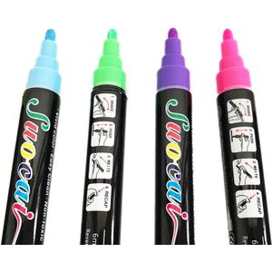 Xindi Vloeibare Krijt 8 Stks/partij Uitwisbare Markeerstift Fluorescerende Marker Pen Kleurrijke Kunst Schilderij Voor Whiteboard Led Krijtbord