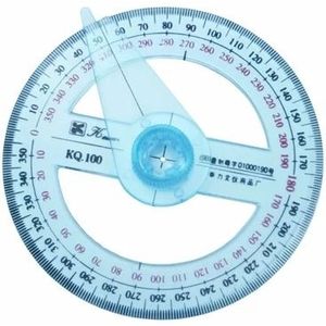 Studenten Gebruik Volledige Cirkel Gradenboog Diameter10cm Draaibare Naald Voor Meting