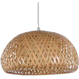 Bamboe Rieten Rotan Lampenkap Handgeweven Double Layer Bamboe Dome Lampenkap Aziatische Rustieke