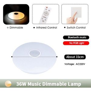 LED RGB Plafondlamp Multi Kleur Lamp Moderne Bluetooth Music Speaker APP 36W Afstandsbediening Woonkamer Slaapkamer Dimbare 220V