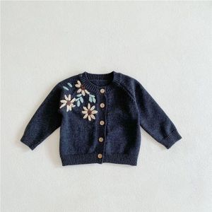 Pasgeboren Baby Truien Borduren Baby Meisjes Vest Jas Katoen Peuter Kleding Trui Voor Meisjes Jas Bloem Jongens Truien