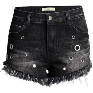 Zwart Gat vrouwen shorts jeans denim shorts Borduren korte jean pantalon corto mujer spodenki damskie skinny shorts