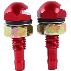 2Pcs Universal Aluminium Car Auto Voorruit Spuit Sproeierkop Rode Kleur