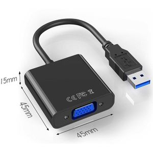 1080P Vrouwelijke Vga Adapter Kabel Usbc USB3.0 Naar Vga Adapter Voor Macbook 12 Inch Chromebook Pixel Lumia 950XL