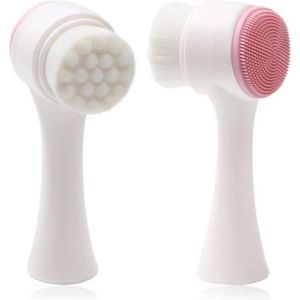 Draagbare Dubbelzijdig Siliconen Gezichtsreiniger Wasborstel Gezicht Reiniging Massage Gezicht Wassen Product