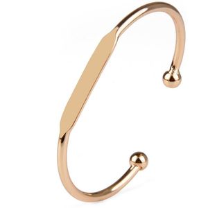 Chanfar Open Manchet Armbanden Voor Vrouwen Mannen Eenvoudig Goud Kleur Koper Punk Hip Pop Style Bedelarmband