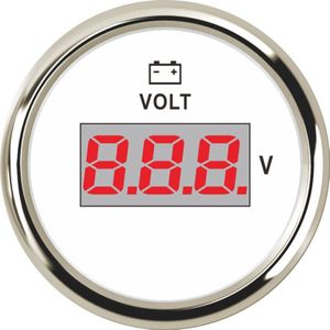 12-24V Marine Voltmeter 52Mm Digitale Volt Gauge 8-32 Volt Meter Gauge Voor Caravan Vrachtwagen atv Yacht Boot Automatische Voltmeter