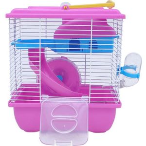 Dubbele Laag Hamster Kooi Acryl Hamster Kooi Met Transparante Dakraam Kleine Huisdieren Huis Voor Chinchilla Hamster Accessoires