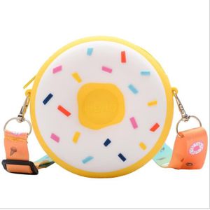 Peuter Baby Kids Regenboog Donut Gedrukt Schoudertas Ronde Verstelbare Brede Band Reizen Grote Capaciteit Zakken