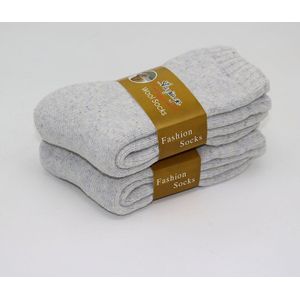 Mannen Winter Warme Wollen Sokken Effen Kleur Harajuku Retro Plus Dikke Badstof Casual Kasjmier Sokken 2 Paar