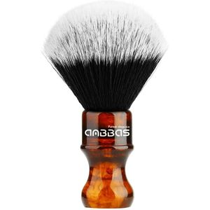 Anbbas Blauw/Amber Scheerkwast Silvertip Synthetische Badger Haar Met Hars Handvat Voor Mannen Professionele Nat Scheren Knoop 24mm
