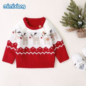 0-2years Baby Meisjes Baby Jongens Gebreide Trui Herfst Winter Baby Peuter Cartoon Kerst Herten Truien KF454