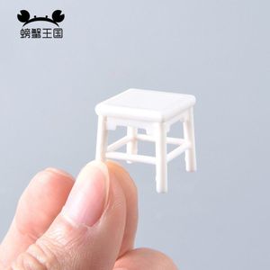 5 pcs 1:25 Poppenhuis mini Meubels Miniatuur Pop Accessoires Chinese Stijl Plastic Fauteuil Bench