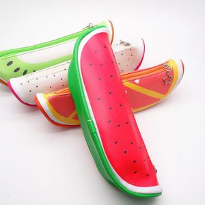 Aankomen Leuke Fruit Patroon Etui Meisje Watermeloen Oranje Opbergtas Student Kiwi Dragon Fruit School Supply Briefpapier