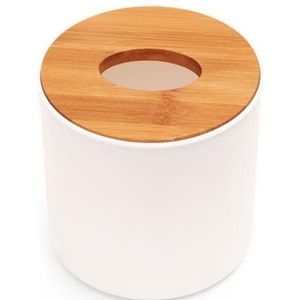 Houten Ronde/Vierkante Tissue Box Case Servetten Papieren Handdoek Opbergdoos Container Holder Home Office Organizer