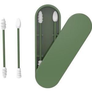 5 Kleuren Herbruikbare Wattenstaafje 2Pc Draagbare Siliconen Wattenstaafje Oor Schoonmaken Beauty Make-Up Tool Kit Cosmetische Wattenstaafje Stok