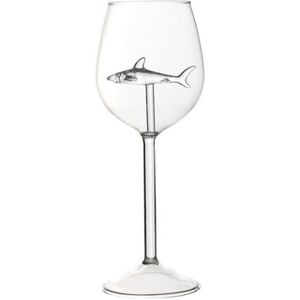 1PC Rode Wijn Glas Europese Glas Cup Kristallen Glas Shark Cup Wijn Fles Glas Hoge Hak Shark Rode Wijn cup Wedding Party