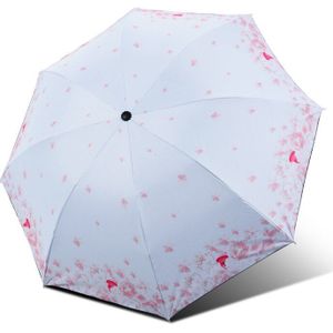 Fasion Plastic Coating Regen zon ABS Rubber antislip Handvat Kleine Paraplu Regen Vrouwen Waterdichte Parasol Handig Meisjes Reizen
