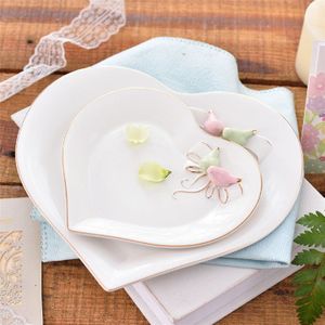 Pastorale Vogel Vlinder Bone China Platen Dessert Cake Gerechten Porselein Lade Keramische Servies Diner Plaat Decoratie