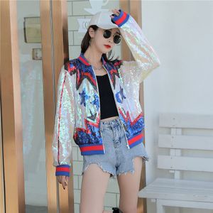 CWBshowGG - MC-4534 - Jas - Pailletten - Lange Mouwen - Patchwork