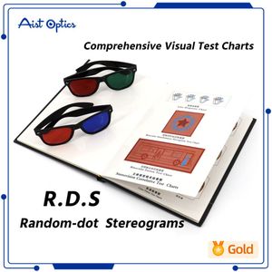 Willekeurige-Dot Stereograms Uitgebreide Visuele Test Grafieken Boek Kleurenblindheid Astigmatisme Amsler Test Grafiek Met Brillen