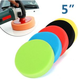 Accessoires Polijsten Pads Disc Ronde Cleaning Kit Waxen Platte Auto Foam Buffing Spons 5 Inch